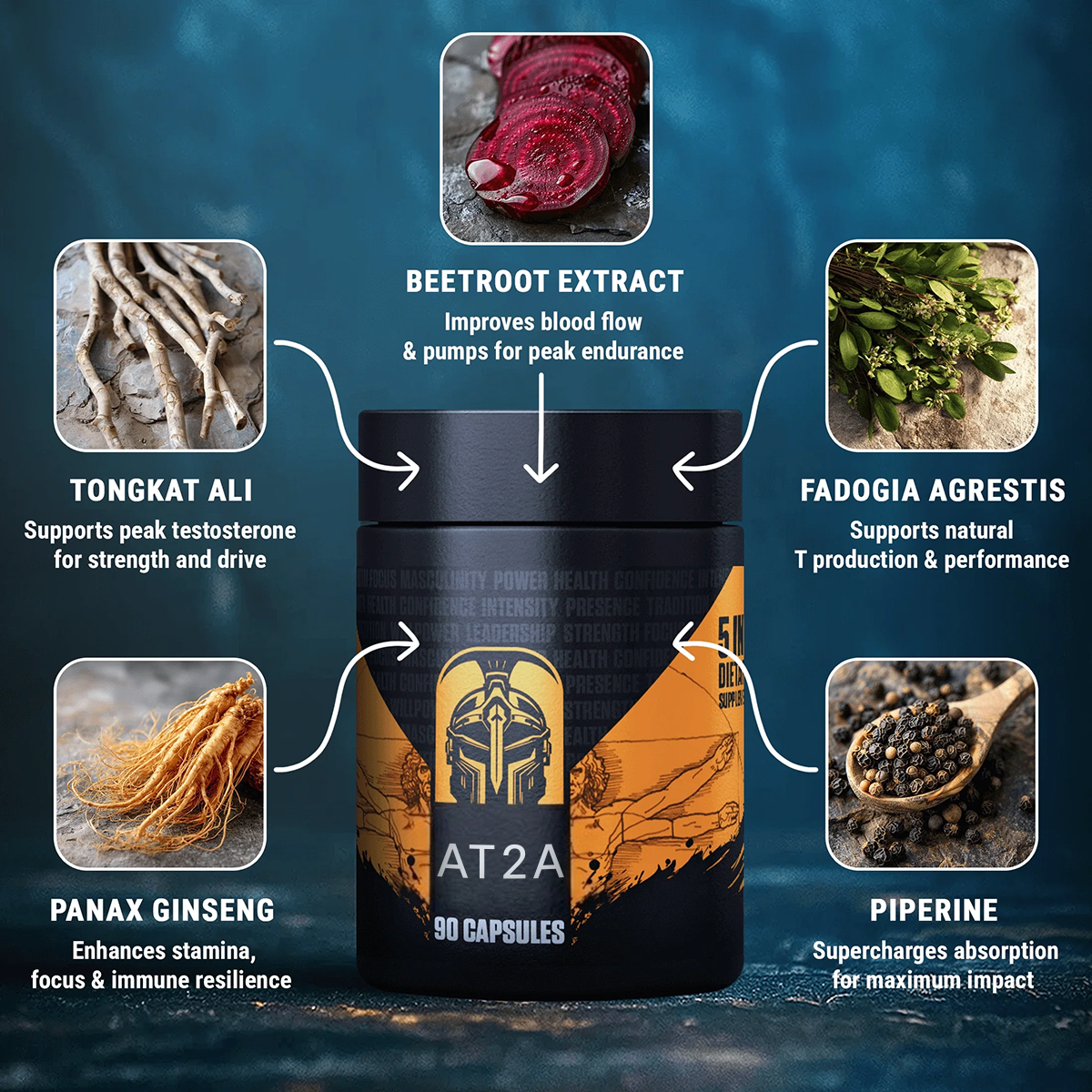 AT2A Natural T-Support Capsules