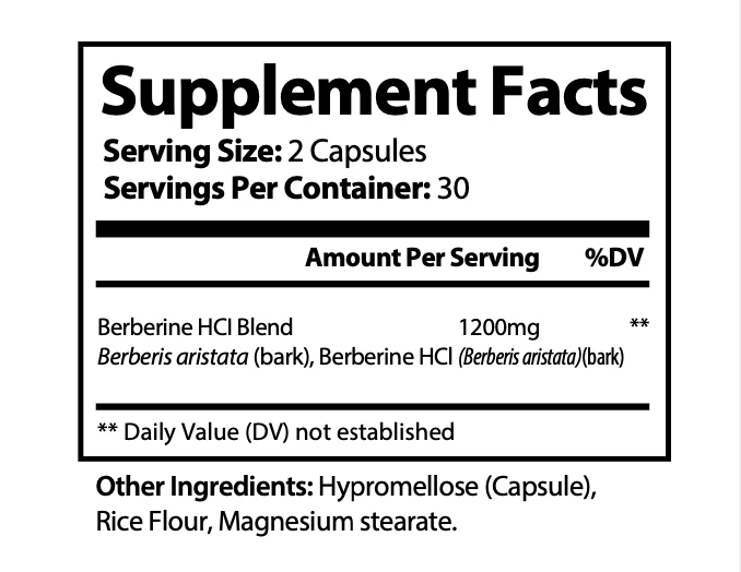 AT2A Berberine HCL 1200 mg